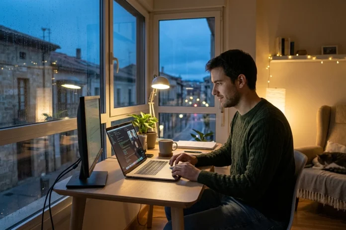 vivir solo y teletrabajar